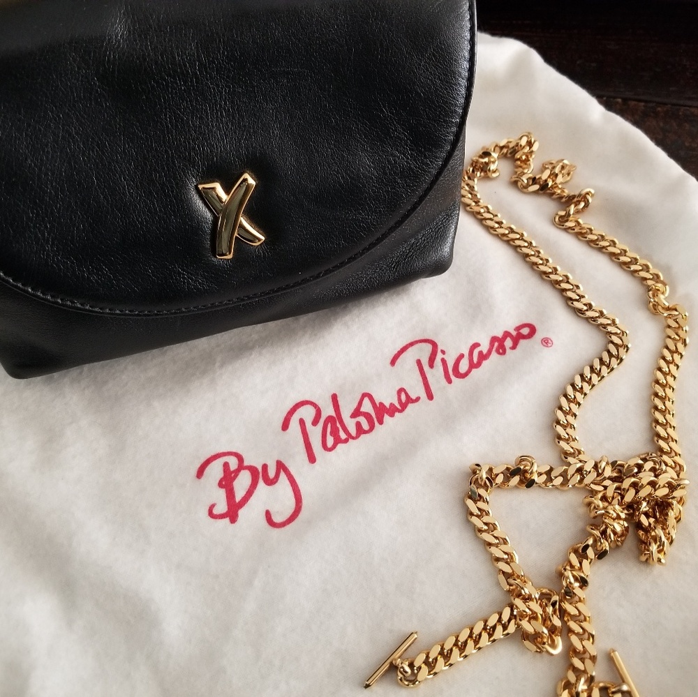 Authentic Vintage Paloma Picasso Black Calfskin